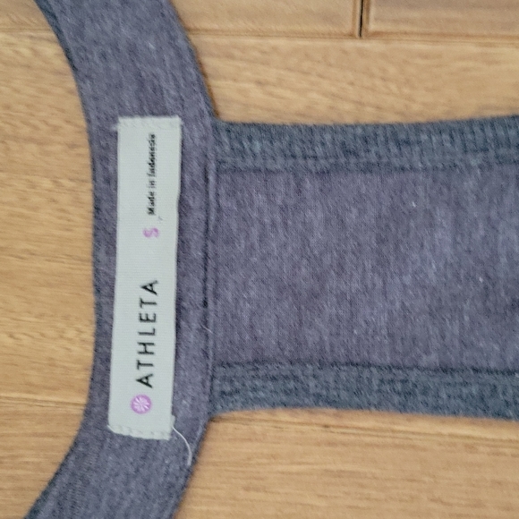 Athleta razorback ruched tank dress gray small - Picture 2 of 7